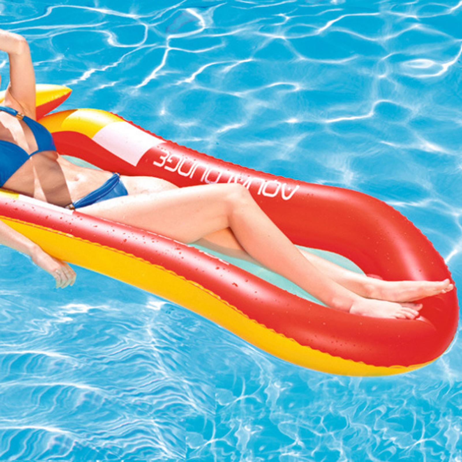 160x90CM Inflatable Fashion Designer Lounger Lilo Float Swimming Pool Air Bed 