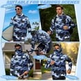 thumbnail image 5 of SEANATIVE Men's Performance Fishing Shirt Sun Protection Long Sleeve Shirt Soft Lightweight Breathable Neck Gaiter Hoodie for Summer Outdoor Fishing, S, Cartoon Fish Camo Blue, 5 of 7
