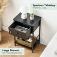 thumbnail image 6 of Yartaka 1 Pack Nightstand with Drawer and Shelf Wood End Table Side Table Beside Table Nightstands for Bedroom Living Room College Dorm,Black, 6 of 8