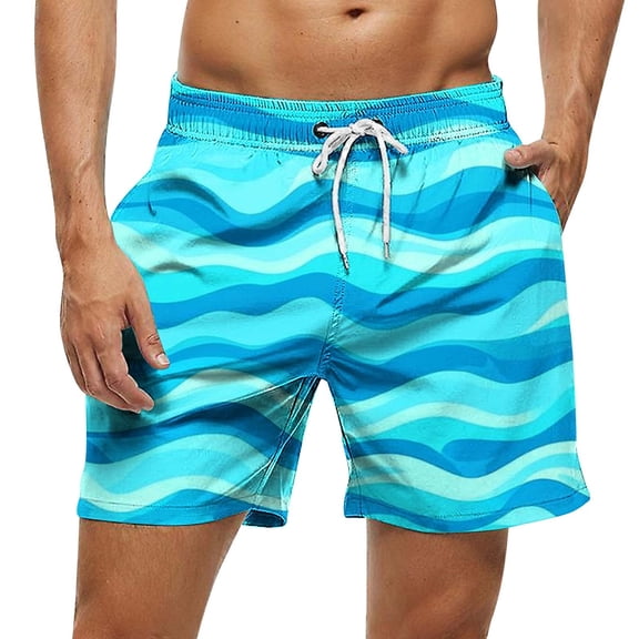 Hrsba Mens Beach Shorts Solid Color Lightweight Elastic Waist Summer Casual Outdoor Wear Swimming Trunks For Men