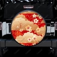 thumbnail image 1 of Housse de Roue Universelle en Polyester Fleurs Vintage Chinoises pour Remorque RV SUV Camion Camping-Car, 1 of 4