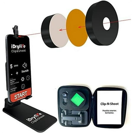 Portable Dry Fire Laser Training System | Use Any Caliber Laser Training Cartridge | Safe Indoor Dry Fire Gun Training System (Phone/Tablet Target)