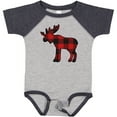 thumbnail image 3 of Inktastic Moose Silhouette Plaid Boys or Girls Baby Bodysuit, 3 of 5
