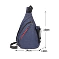 thumbnail image 3 of Bolsa De Pecho Para Hombre Bolsa Pecho Hombre Gran Capacidad Senderismo Bolsa Deportiva Casual para Viajes al Aire Libre (Azul), 3 of 5