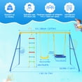 thumbnail image 5 of Veeboto 3-in-1 Swing Sets, 440LBS Large Capacity Backyard Playground Swing Sets for Kids with with 2 Adjustable Seats, Climbing Ladder for Backyard Playground & Park, 5 of 7