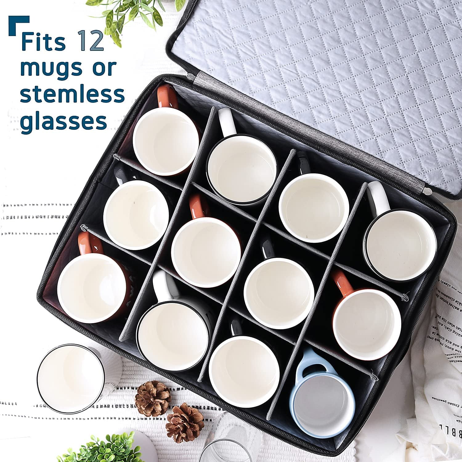  Fine China Storage Containers Hard Shell, Dish Storage  Containers, Flatware & Utensil Storage, Mug Storage, Platter Storage and  Wine Glass Storage Box with Dividers, Durable 8 Piece Dinnerware Storage :  Home