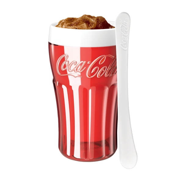 ZOKU Coca-Cola Float & Slushy Maker, taza retro para hacer y servir con núcleo congelador crea batidos, granizados y batidos de una sola porción en minutos, sin BPA
