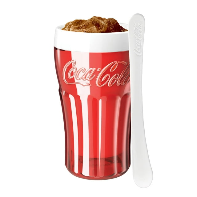 ZOKU Coca-Cola Float & Slushy Maker, taza retro para hacer y servir con núcleo congelador crea batidos, granizados y batidos de una sola porción en minutos, sin BPA