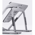 thumbnail image 2 of (Gray) Adjustable and Foldable Tablet Stand, Portable Slim Aluminum Holder for Desk, Compatible with iPad Pro/Air/Mini, Samsung Tab, Surface Pro, Kindle Fire (7-13"), 2 of 5