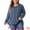 Navy Blue, variant on DARING DIVA Women's Plus Size Floral V Neck Long Sleeve Ruffle Tunic Blouses 1X Navy Blue