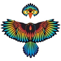 Large Colorful Bird Kite for Kids and Adults, Easy to Assemble and Fly, Durable Ripstop Fabric, Outdoor Fun Toy for Beach, Park, Garden, Family Activities, Includes Long Flying Line