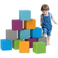 thumbnail image 2 of Soozier 12 Piece Soft Play Blocks Soft Foam Toy Building and Stacking Blocks Compliant Learning Toys for Toddler Baby Kids Preschool, Contemporary, 2 of 9