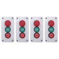 thumbnail image 1 of 4X Momentaneo Interruptor NC de Parada de Emergencia NO Rojo Verde Estacion 600V 10A, 1 of 5