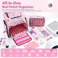 thumbnail image 4 of 33L Nail Polish Organizer Bag - Holds 80 Bottles & , Portable Travel Storage for Manicure Tools, 4 of 5