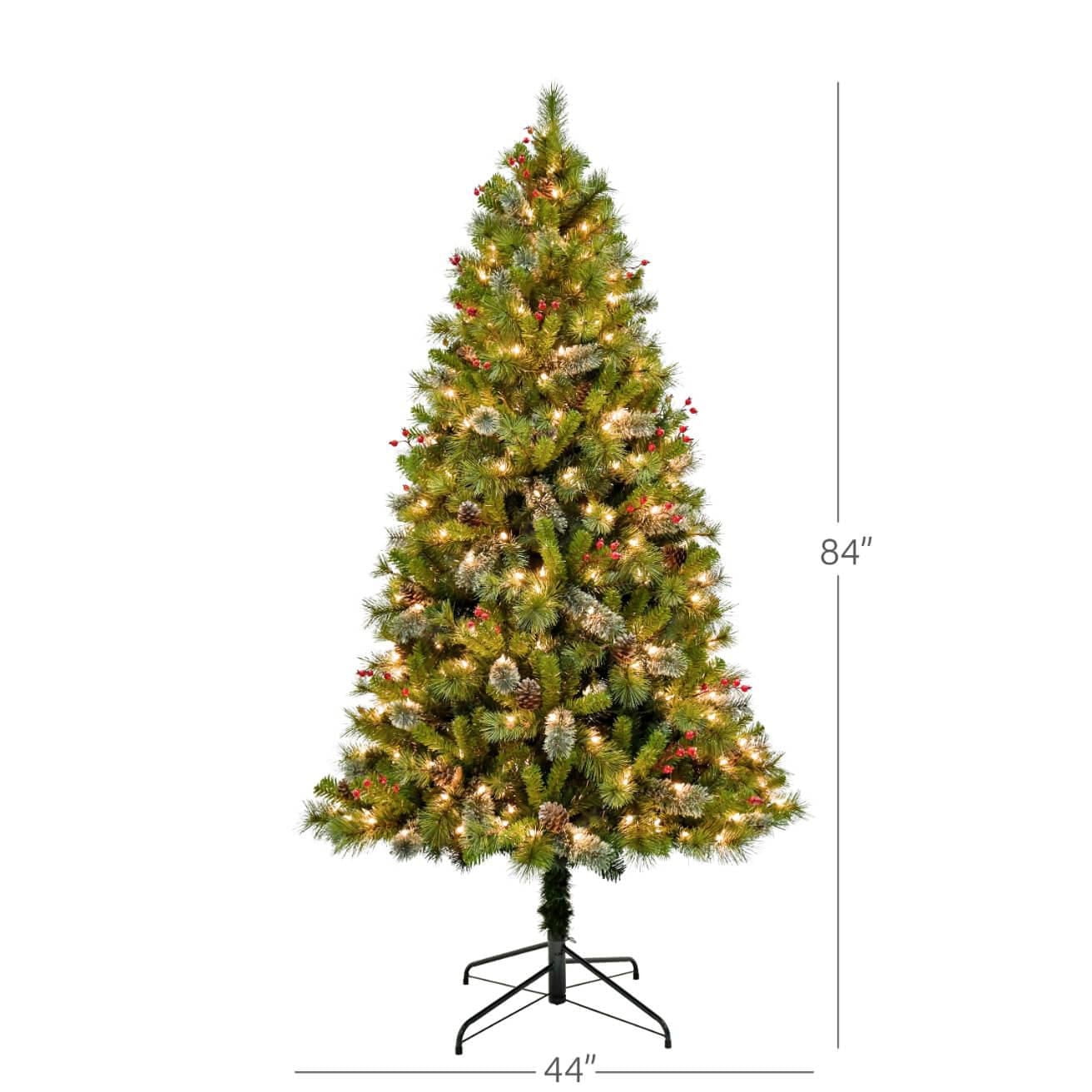 Puleo 7ft Pre-lit Mountain Pine Tree