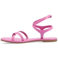 thumbnail image 2 of Journee Womens Charra Buckle Flat Sandals, 2 of 9