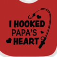 thumbnail image 4 of Inktastic I Hooked Papa's Heart with Fishing Rod Boys or Girls Baby Bib, 4 of 4