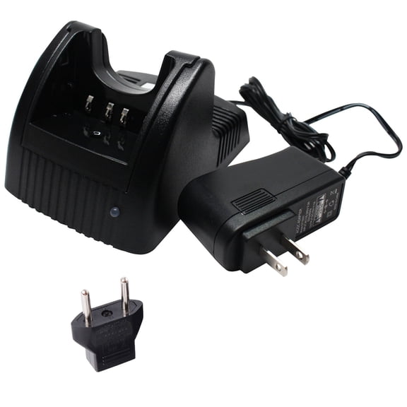 Kenwood TK-390 Charger with EU Adapter - Replacement for Kenwood KNB-17A Two-Way Radio Chargers (100-240V)