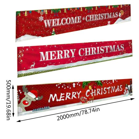 Christmas decoration banner 【NEW SALE】Christmas Festive Banner Merry Christmas Banner Large Xmas Sign Huge Xmas House Home