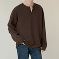 thumbnail image 4 of pstuiky camisetas de manga larga para hombre, Camisas casuales de manga larga con cuello en V y color liso para hombre tops de invierno para hombre xxxl, 4 of 4