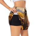 thumbnail image 3 of Lsque Pastoral Sunflower Corgi Printed Women's Running Shorts with Liner Pockets,Elastic Quick Dry Workout Athletic Gym Yoga Shorts,Womens High Waist Shorts-Medium, 3 of 9