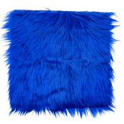 Ice Fabrics Faux Fur Fabric Squares - 30x30 Inches Pre-Cut Craft Fur Fabric - Shaggy Mohair Fabric for Costumes, Apparel, Rugs, Pillows, Decorations and More - Royal Blue Fur Fabric