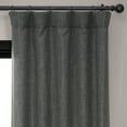 thumbnail image 4 of Dark Gravel Faux Linen Room Darkening Curtain (1 Panel), Dark Gravel, 50W X 120L, 4 of 11