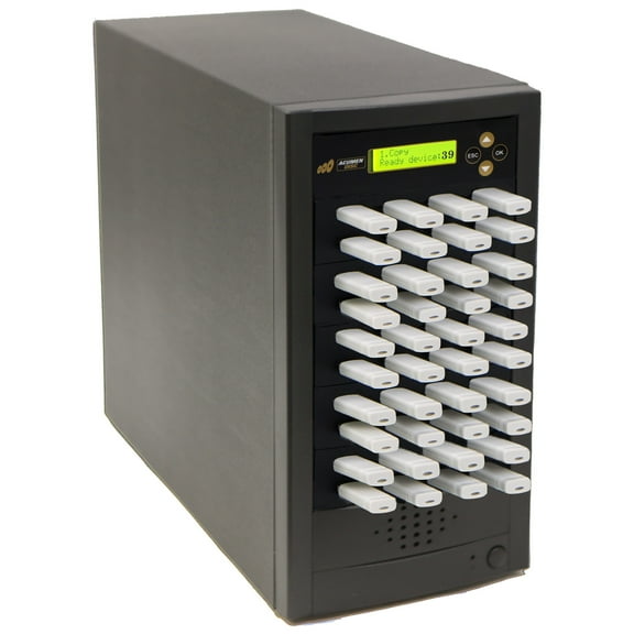 Acumen Disc 1 to 39 USB Drive Duplicator - Multiple Flash Memory Copier / SSD / External Hard Drive Clone (Up to 35mbps) & Sanitizer (DoD Compliant)