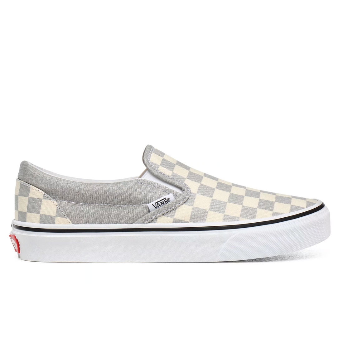 silver checkerboard vans
