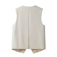 thumbnail image 5 of Srogem Formal Suit Vests for Women Business Casual Button Up Dressy Waistcoat Vest Tops for Business, 5 of 6