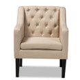 thumbnail image 2 of Baxton Studio Chaise Club Rembourrée Beige, 2 of 9