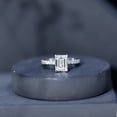 thumbnail image 6 of Rosec Jewels Certified Lab Grown Diamond Emerald Cut Engagement Ring - 2 Carat - EF-VS Quality Diamond Ring with Hidden Halo, 925 Sterling Silver, US 4.00, 6 of 8