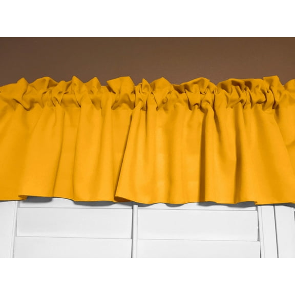 Solid Poplin Window Valance 58" Wide Marigold Yellow