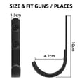 thumbnail image 3 of 2 pcs Horizontal Metal Rack and Hooks Hangers , Wall Mount Storage Black ,Rack Wall Mount for Hanging & Storin, 3 of 5