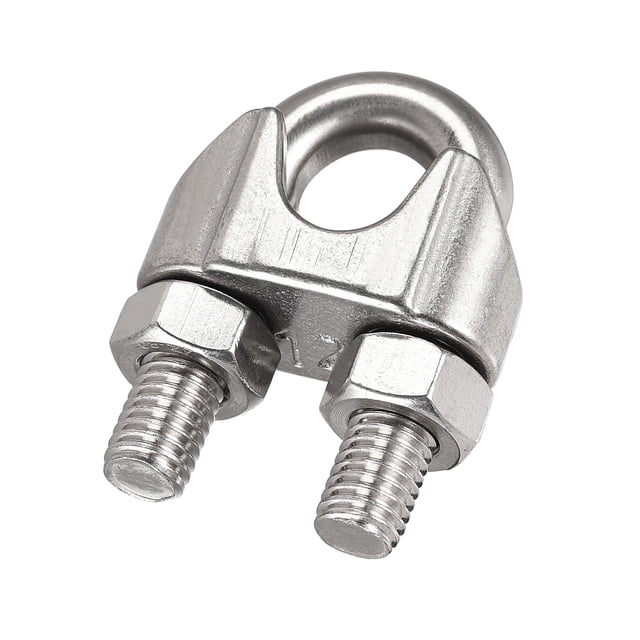Unique Bargains 316 Stainless Steel Wire Rope Clip Clamp for 12mm Diameter Cable, 3 Pack