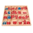 thumbnail image 2 of juguetes de lenguaje,Materiales de aprendizaje Alfabeto móvil pequeño de madera, Objects Actividad pequeña,Caja de Madera Azul Rojo del Alfabeto Hugo juguetes de lenguaje, 2 of 10