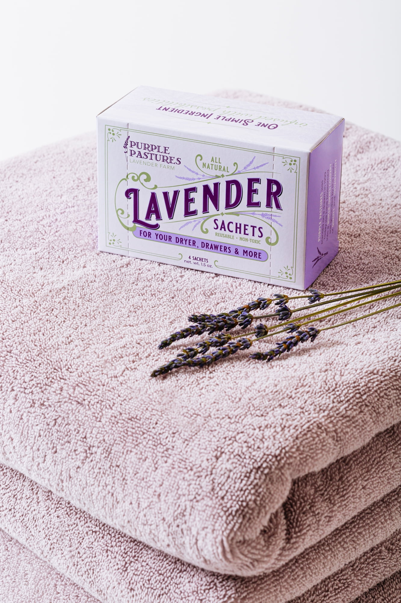 Fresh Lavender Farmhouse Style - premium flour sack tea towel farmer's  market inspired