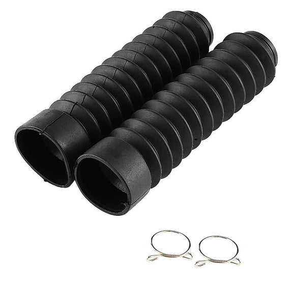 Front Fork Cover, 205x42mm Motorcycle Front Fork Cover Gaiters Boots Shock Damping Dust Cover(Black)