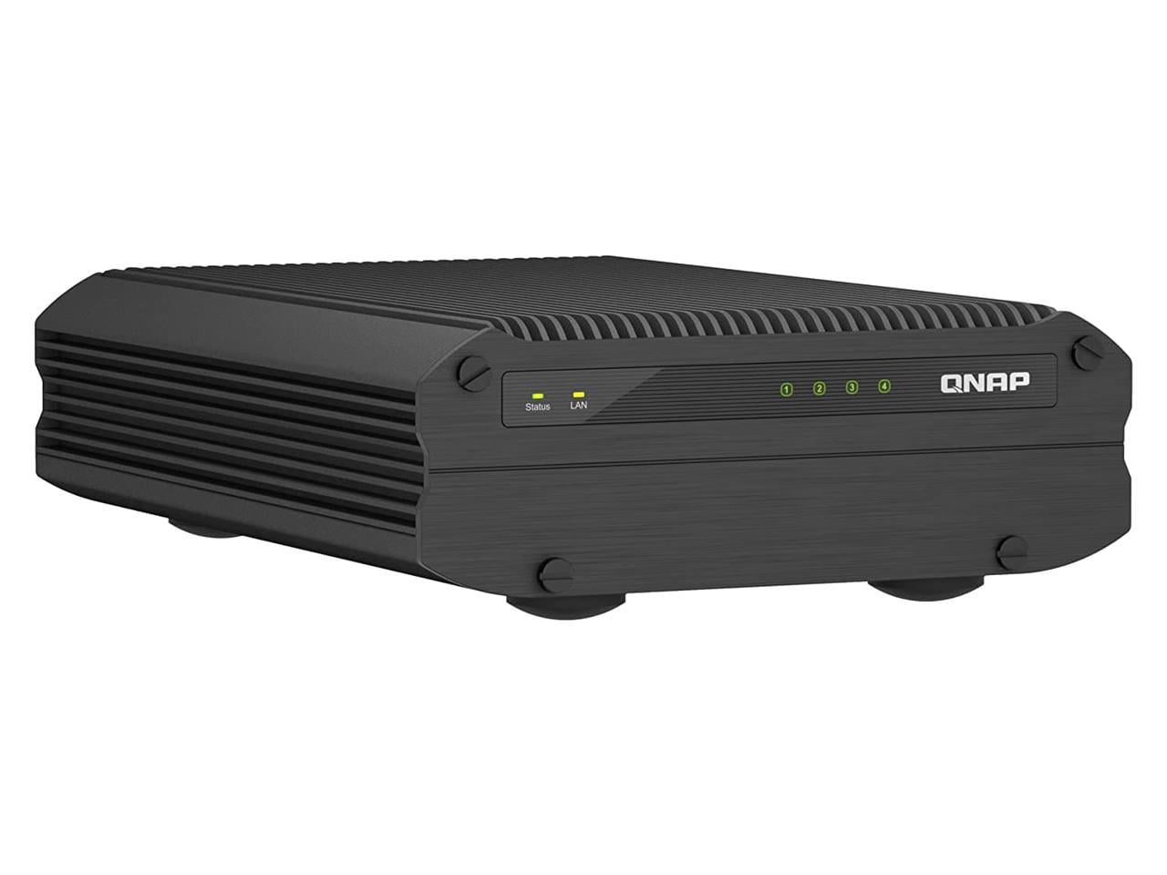 QNAP TS-i410X-8G-US 4 Bay High-Speed fanless Industrial NAS with dual-10GBe, Intel Atom CPU, 8GB DDR4 Memory and 2.5GbE (2.5G/1G/100M) Network Connectivity (Diskless)