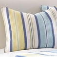 thumbnail image 2 of Levtex Home - Bayport Quilt Set - Twin/Twin XL Quilt (68x86in.) + One Standard Pillow Sham (26x20in.) - Coastal Stripe - Green, Blue, White - Reversible - Cotton Fabric, 2 of 5