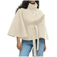 thumbnail image 2 of Sakmal Barn Coat White Jacket Trendy Winter Clothing for Women M, 2 of 6