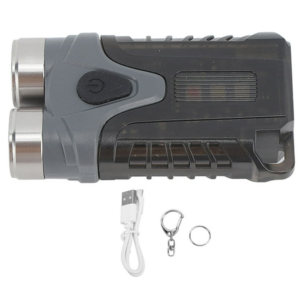 Mini llavero de bolsillo con luz LED USB portátil magnética Mini llavero potente linternas para emergencias senderismo