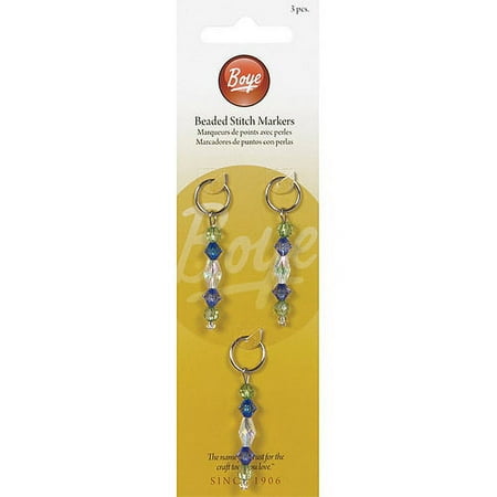 Boye Bead Stitch Markers, Blue, 3-pack