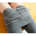 thumbnail image 4 of Toddler Kid Baby Girl Cotton Fleece Lined Warm Full Leggings Girls Workout Clothes Knitted Pantihose Stretchy Basic Full Length Pants Tights Girls Size 6 Pantyhose For Winter Stocking Kids Athletic Le, 4 of 5