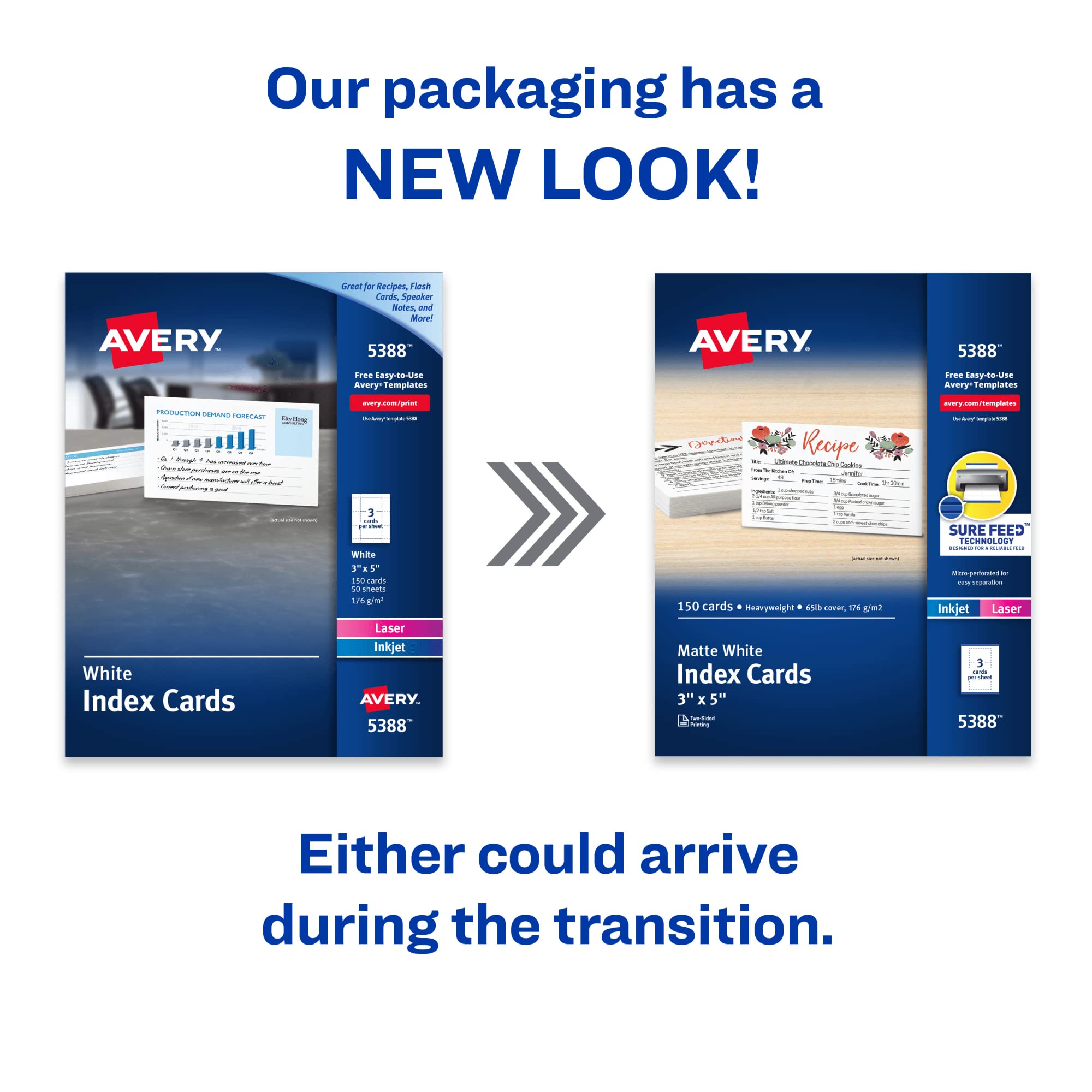 Avery 3" x 5" Printable Index Cards, 150-Pack photo 4