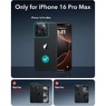 thumbnail image 2 of for iPhone 16 Pro Max Case, Compatible with MagSafe, Shockproof Military-Grade Protection, Magnetic Phone Case for iPhone 16 Pro Max, Classic Hybrid Case (HaloLock), Clear, 2 of 5