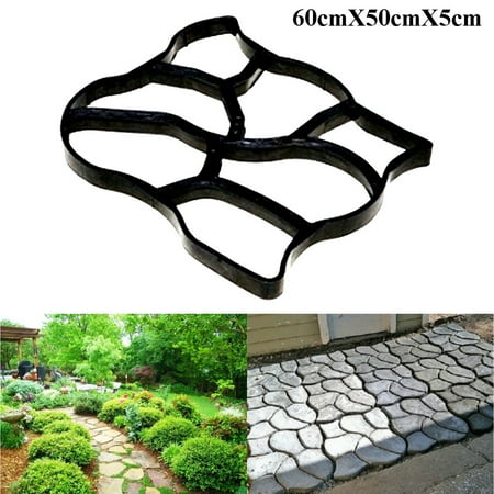 Front Yard Brick Patio Irregular DIY Pavement Mold Walk Maker Path Maker Brick Mold Concrete Form Pathmate Stepping Stone Molds for Concrete Mould Reusable for Garden, Court Yards, Patios and Walks ()