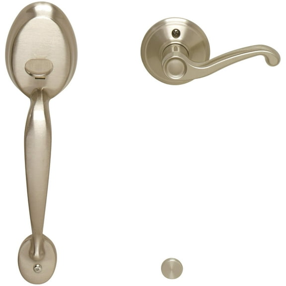 Schlage Lock Company FE285 PLY 619 FLA LH Schlage Plymouth Bottom Half Handlest, Satin Nickel - 221021