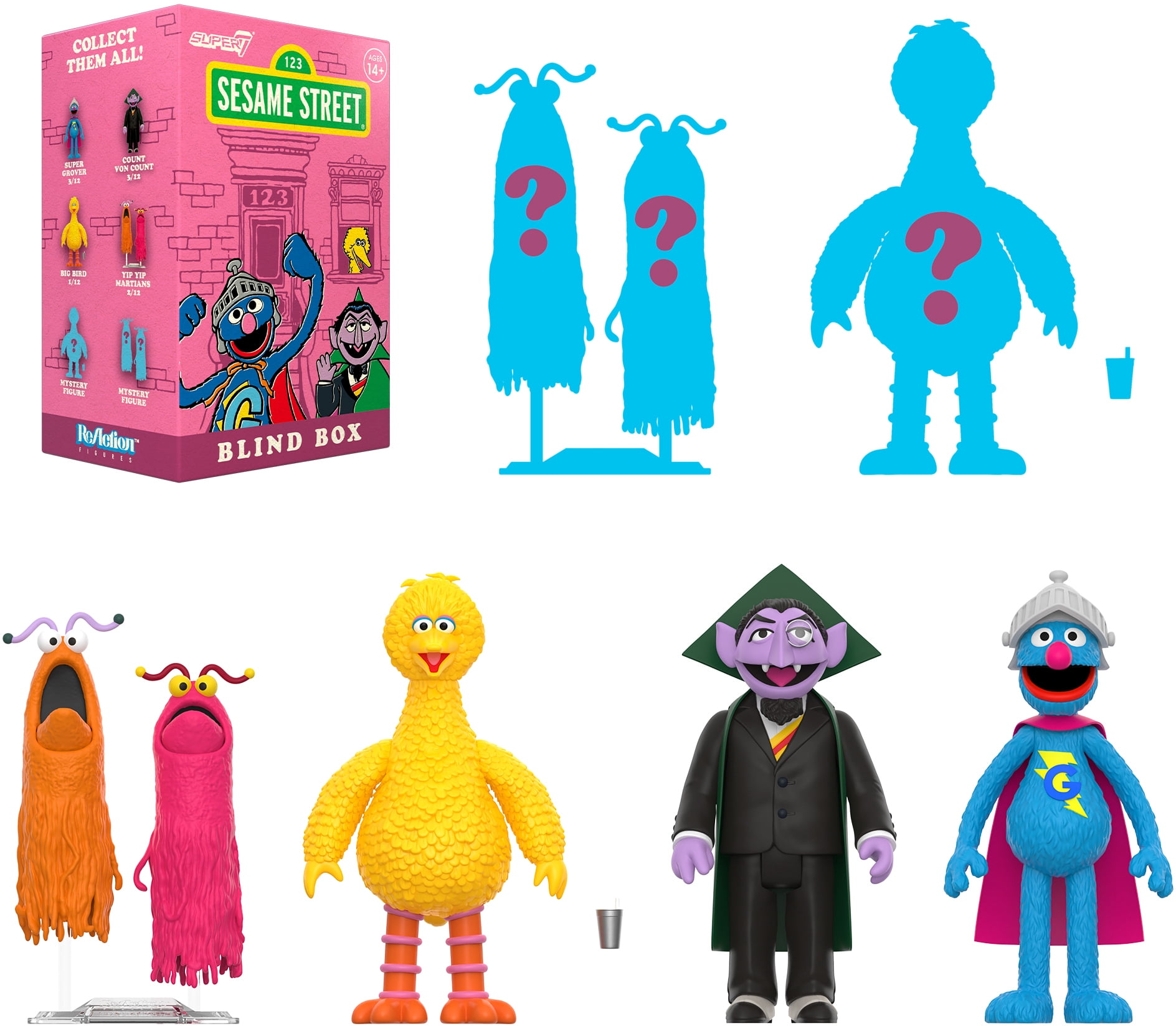 Super7 - Sesame Street - Reaction Blind Box Wv2 - 12pc Flat