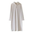 thumbnail image 4 of Ashirexll Sleep Shirts for Women, Nightgowns for Women, Long Sleeve Hooded Nightgown Winter Loose Robe for Home Wear, 4 of 4